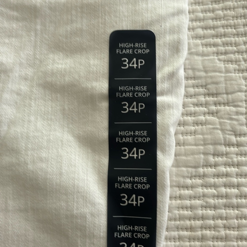 NWT J. Crew Petite High Rise Flare Crop Jean Pant in Signature Stretch 34P WHITE - Picture 10 of 12